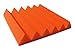 Soundproofing Acoustic Studio Foam - Orange Color - Wedge Style Panels 12”x12”x2” Tiles - 4 Pack