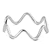 Eternity Wave Stackable Beautiful Ring New .925 Sterling Silver Band Size 7