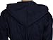 Arus Women's Soft Twist Hooded Full Length Turkish Cotton Long Bathrobe, Navy Blue, Large