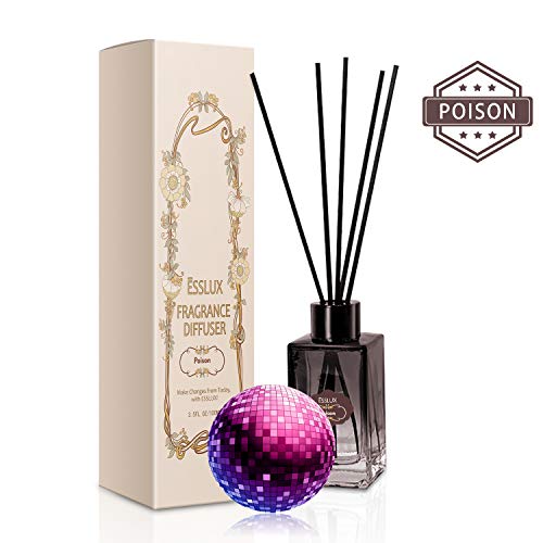ESSLUX Home Fragrance, Reed Diffuser Oil Premium Quality for Home and Office, Air Freshener & Home Decor & Ideal Gift-Poison