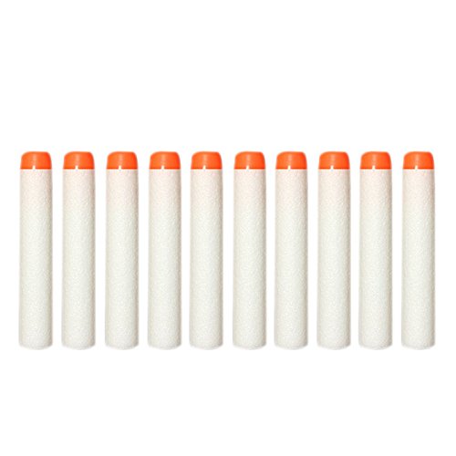 Pack of 100 7.2cm Nerf N-Strike Elite Rampage Retaliator Series Blasters Refill Clip Darts Toy Gun Soft Nerf Bullet (White)