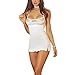 ZANZEA Women's Sexy Lingerie Lace Chemises Sleepwear Full Slips Nightgown Teddy Mini Babydoll G-String