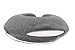 TRAVELREST Travel Essential Neck Pillow - Memory Foam, Washable Micro-Fiber Cover, Soft and Comfortable Head Support for Long Flights, Compact, Attaches to Luggage, Airplanes, Cars, Bus - (Grey, Curl)