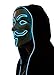NEON NIGHTLIFE Light Up V for Vendetta Anonymous LED mask, Guy Fawkes Mask, One Size, Blue