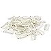 SWACC 100 Pcs U Shape Metailic Snap Clips ins for Hair Extension Hairpiece DIY Snap-Comb Wig Clips with Rubber (White Beige, General U Shape 6 Holes)thumb 2