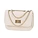 HDE Women's Small Crossbody Handbag Purse Bag with Chain Shoulder Strap (Champagne)