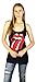 Rolling Stones Womens Long Racerback Tank Top Black