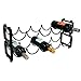 Modern Stackable Black Metal 5 Bottle Wine Cellar Wire Rack Shelf Countertop Storage Organizer Holder Shelving Display