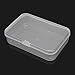 ReFaXi 2Pcs Plastic Transparent Clear Storage Box Collection Container Case with Lid