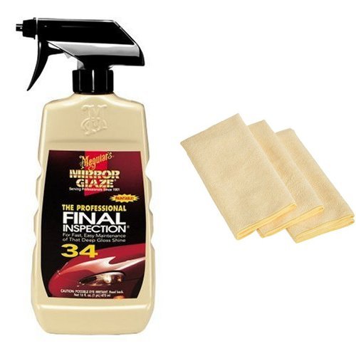 Meguiar s m34 mirror glaze final inspection - 16 oz. with 3 amazo…