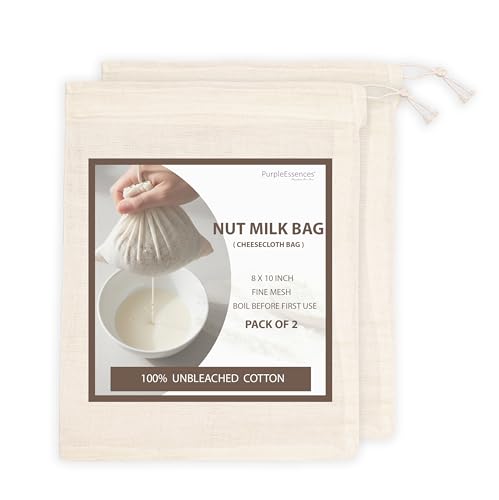 PurpleEssences Cotton Cheesecloth Strainers, 8x10 In, Set of 2 - Natural at Amazon