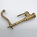 Hiendure Antique Brass Finish Widespread Kitchen Sink Faucet Centerset Bathroom Basin Mixer Tap