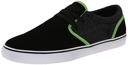 Fallen Men's The Easy Skateboard Shoe, Black/Psych Green, 11.5 M US