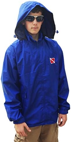 Scuba Dive Flag Adult Windbreaker / Light Weight Jacket (ADULT 3XL)