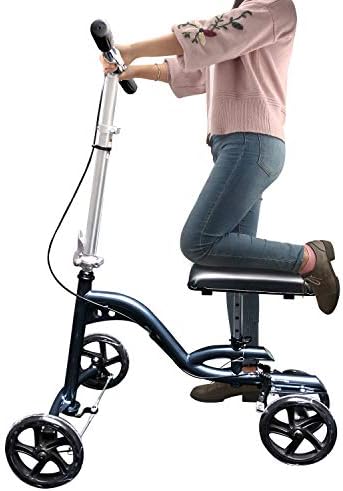 Knee Walker,Goldenguy Lightweight Steerable Knee Walker Crutch Alternative Folding Steerable Scooter for Broken Leg, Foot, Ankle Injuries-with Dual Braking System