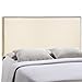 Modway Region Linen Fabric Upholstered Full Headboard in Ivory with Nailhead Trim