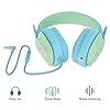 Kids-Headphones-Riwbox-CS6-Lightweight-Foldable-Stereo-Headphones-Over-Ear-Corded-Headset-Sharing-Function-with-Mic-and-Volume-Control-Compatible-with-iPadiPhonePCKindleTablet-BlueGreen Kids Headphones, Riwbox CS6 Lightweight Foldable Stereo Headphones Over Ear Corded Headset Sharing Function with Mic and…