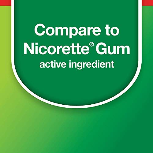 Basic Care Coated Nicotine Polacrilex Gum, 4 mg (nicotine), Mint Flavor, Stop Smoking Aid, 20 Count