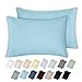 California Design Den King Size Pillowcase Set - 400 Thread Count, 100% Cotton Sateen, Luxury Set of 2 Pillow Covers, Breathable, Cooling, Soft for Comfortable Quality Sleep - Sky Blue