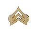 Police Fire EMS Army Collar Brass Pins Insignia Emblem Badges (Assorted Styles) (Sergeant - Gold)