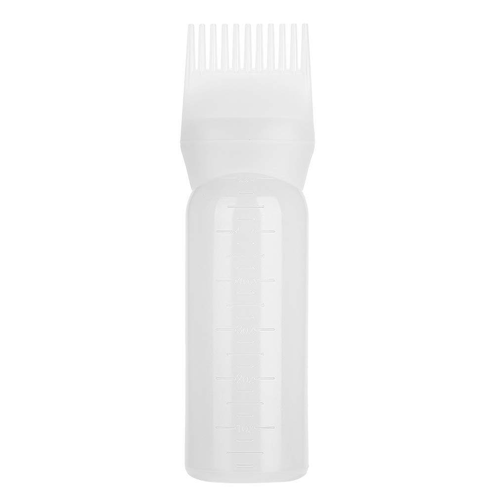 ANGGREK Hair Dye Bottle Brush Shampoo Hair Color Oil Comb Applicator Tool Root Comb Applicator Bottle (White)