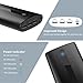 Todamay Power Bank 24000mAh Ultra-Portable Phone Charger External Battery 2.1A Input Port, LED Lights 3 Charging Ports for Smartphone&Other Device, Black
