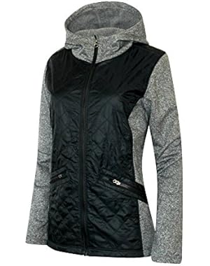 WOMEN'S CEDAR EXPRESS HYBRID FULL ZIP HOODED JACKET
