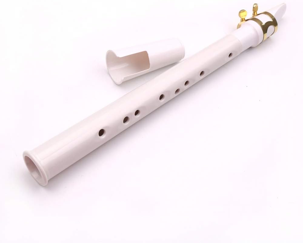 Muslady Pocket Sax Mini Portable Saxophone White With Carrying Bag