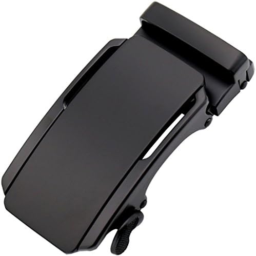 QISHI YUHUA Men's Solid Buckle Automatic Ratchet Leather Belt Buckle (One Size, kt-503)