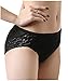 METWAY Women's 100% Mulberry New Silk L-Rise Lace Panties (X-Large, Black)