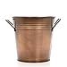 Hosley Set of 3 Antique Bronze Vases/French Buckets with Handles- 5 Inch High. Ideal Gift for Wedding, Home and for Dried Floral