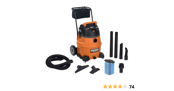 Ridgid 31693 WD1851 Aspiradora húmeda/seca de 16 galones 6.5 HP con carrito  : Industrial y Científico - Amazon.com