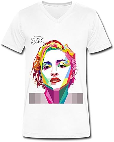 We Love Madonna Fashion V Neck T Shirt For Men White