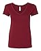 Next Level Women's Lightweight The Ideal V-Neck T-Shirt, 2X, Scarlet