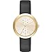 Michael Kors Women's Garner Goldtone And Black Leather Multifunction Watch