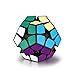 Ganowo Megaminx Speed Cube Puzzle Toy Kilominx 2x2 3x3 Stickers Cube Set Pack with Cube Stand Holder Kids Toy Games Black