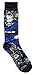 Hyp Superman Batman Flash Wonder Woman Starry Night Men's Crew Socks 4 Pair Pack