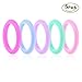 Silicone Wedding Ring for Women, Comfortable Fit Silicone Wedding Bands Rubber Rings for Active Sports Women, Non-toxic, Antibacterial, Breathable