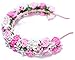 Dolyacrystal Crown Flower Women Baby Girl White Pink Handmade