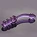 AKStore Crystal Glass Dildo Anal Beads Butt Plug G-spot Massager (Purple)