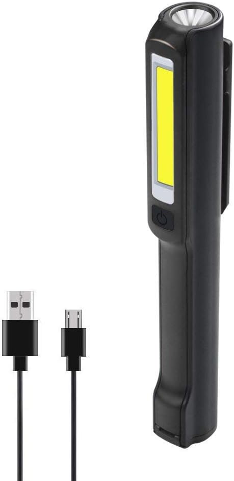 USB LED COB Inspection Lamp Work Light Flexible Rechargeable Pen Light  x 1