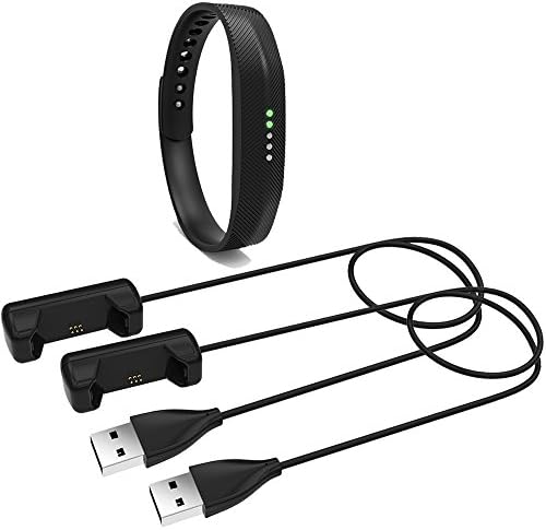 KOMEI Fitbit Flex2 Charger, Replacement USB Charger Charging Cable for 2016 Fitbit Flex2 Band Wireless Activity Bracelet, NOT FIT Fitbit Flex (15cm(black+black))