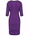 BIUBIU Women's Cold Shoulder Bodycon Bandage Club Party Midi Dress Purple XL