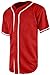 TL Men's Baseball Hipster Button Down Athletic Short Sleeve Jersey Tops