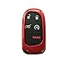 WFMJ Red Paint Remote Key Case Cover Fob for Dodge Challenger Charger Dart Durango Journey Grand Cherokee Keyless Key Bag Fob