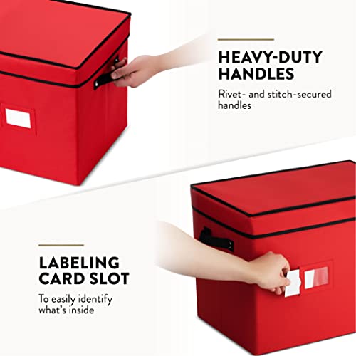 Zober Premium Large Christmas Ornament storage Box with Lid 3