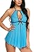Avidlove Women Sexy Lingerie Mesh Outfits Tie Front Chemises Mini Teddy