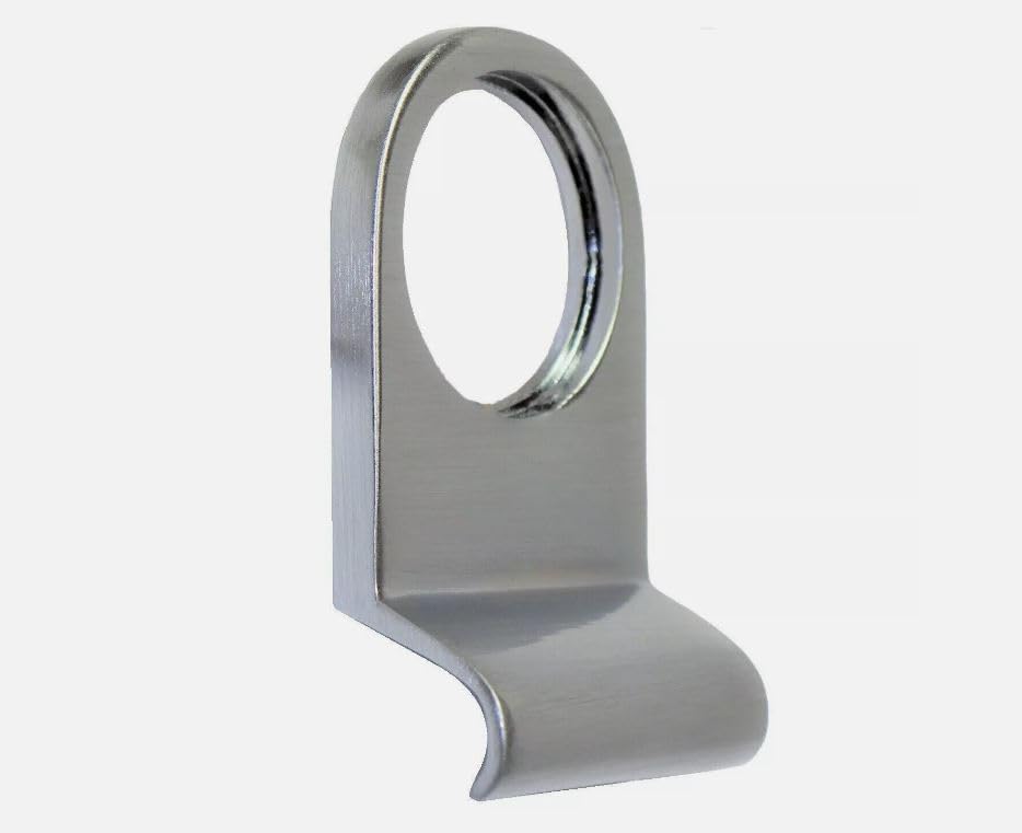 Door Rim Cylinder Pull to Fit Yale Lock Brass Satin Handle Ring Surround Lock Key (Satin)