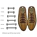 No Tie Shoe Laces for Men Leather Shoes Silicone Elastic Waxed Thin Oxford Round Dress Shoes Shoelaces 12 Pcs (Brown)