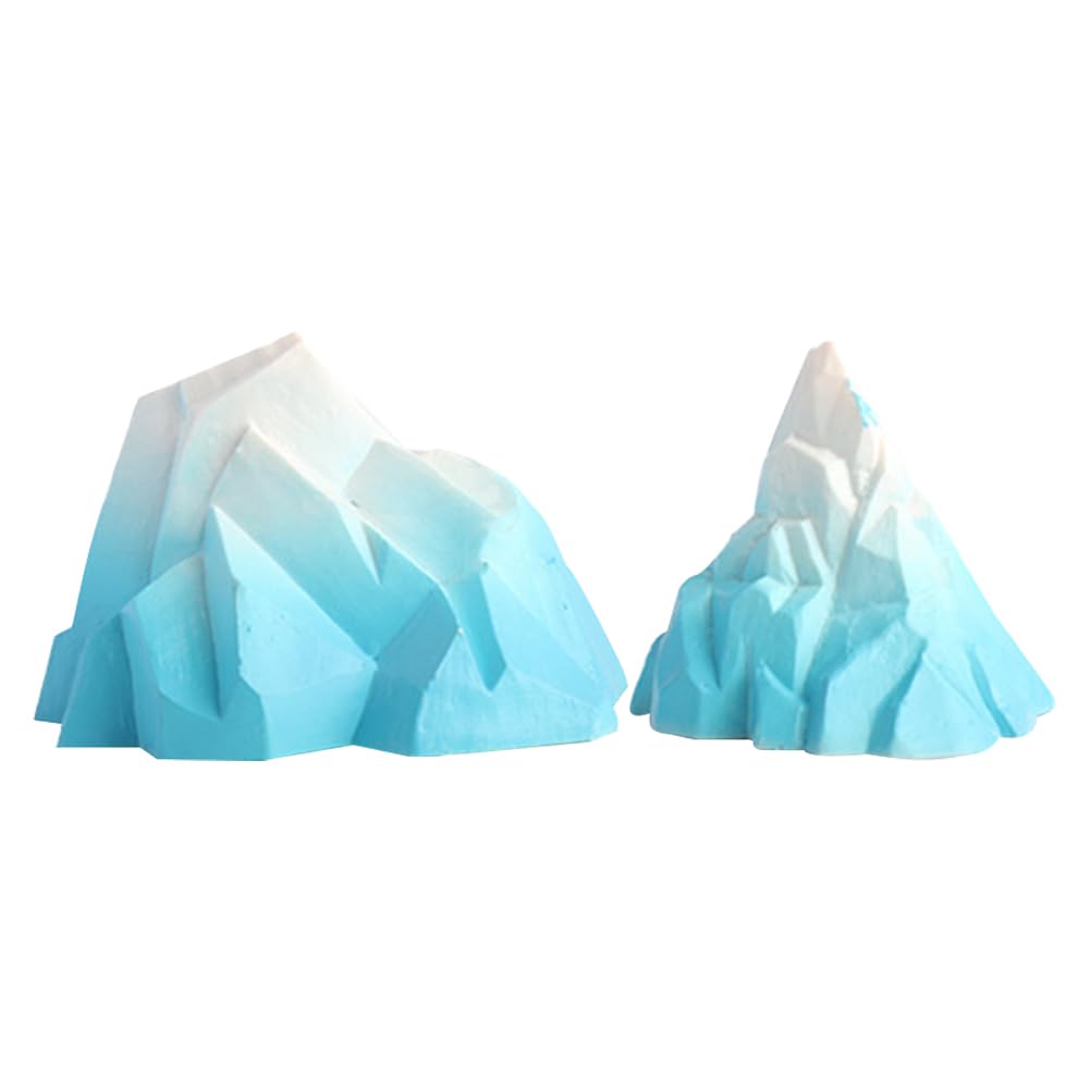 Garneck 2pcs Simulated Iceberg Decoration Decorative Fish Tank Decor Aquarium Decor Miniature Floeberg Figurine Shrimp Tank Accessories Tiny Floeberg Decoration Fish Tank
